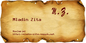 Mladin Zita névjegykártya